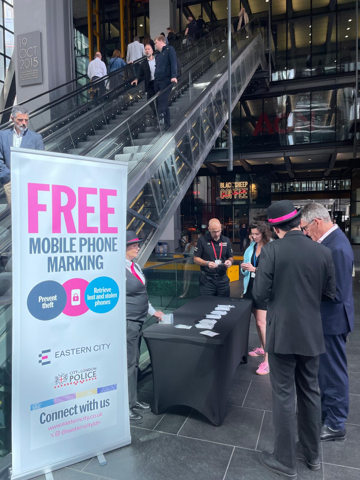 OVER 3000 PHONES MARKED THANKS TO THE CITY BUSINESS IMPROVEMENT DISTRICTS